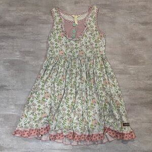 Matilda Jane Green and White Floral Dress ۶ৎ Small Damage